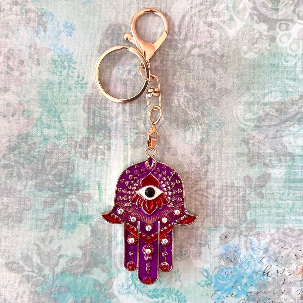 🌀 Hamsa Purse Charm Keychain